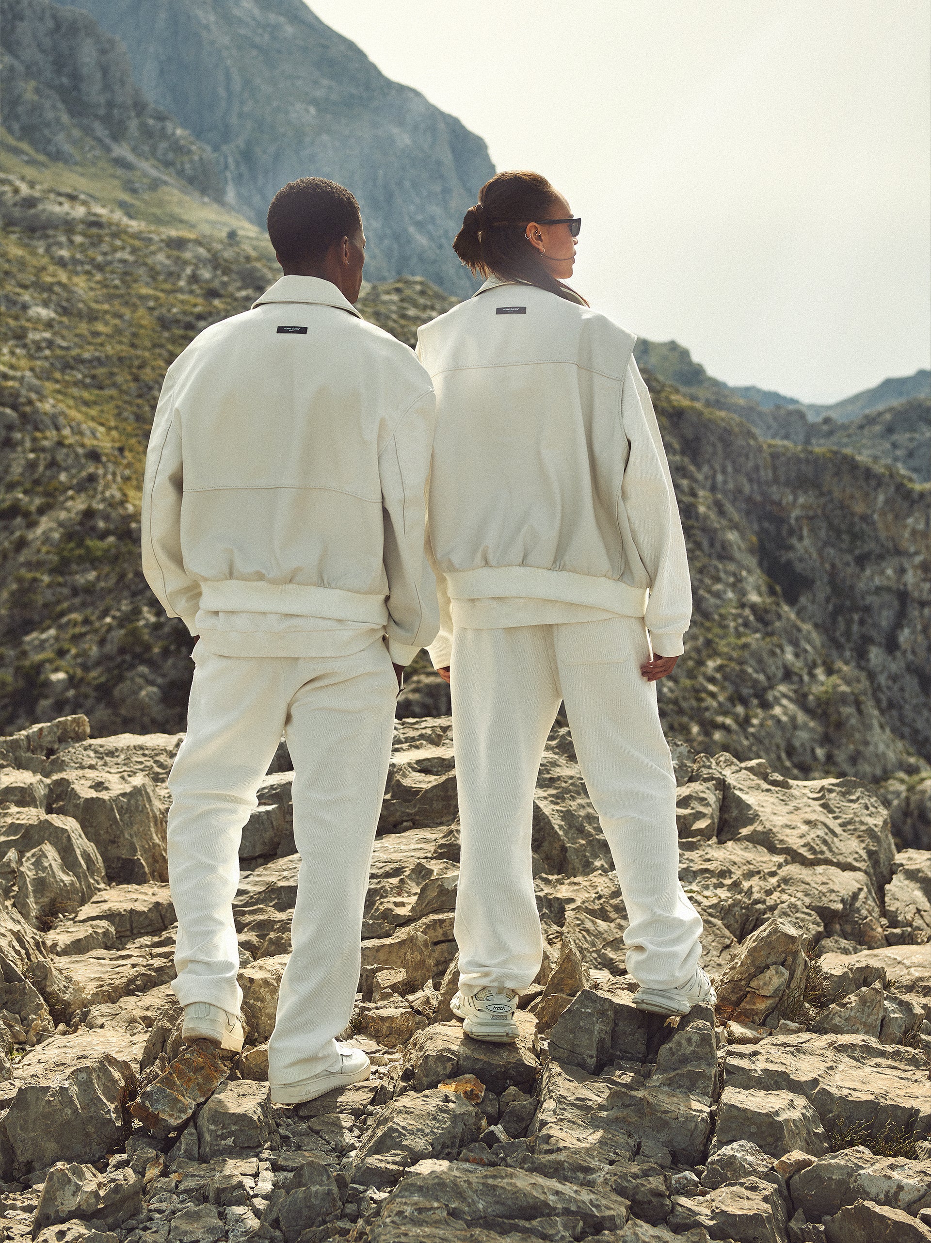 Leather Bomber Jacket - Off White - DENNIS DANIEL™